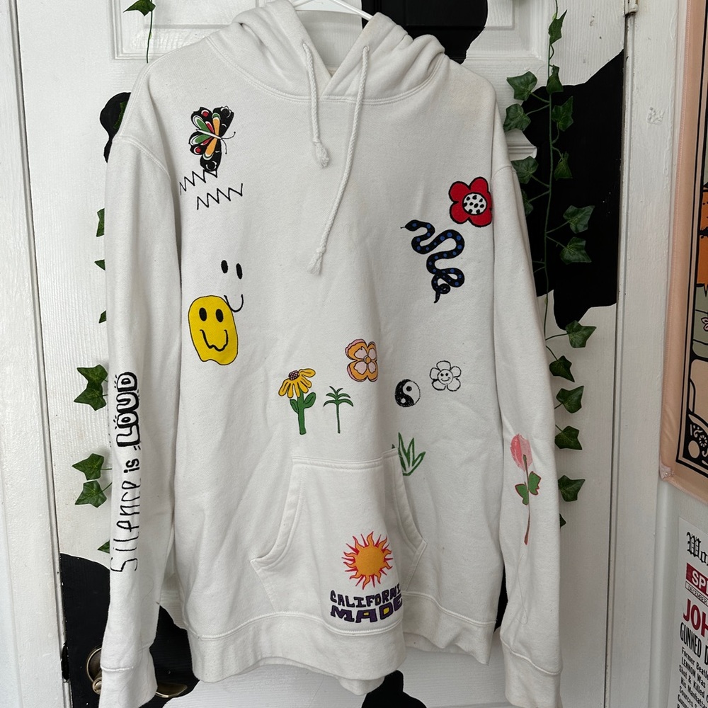 pacsun oversized patchwork hoodie